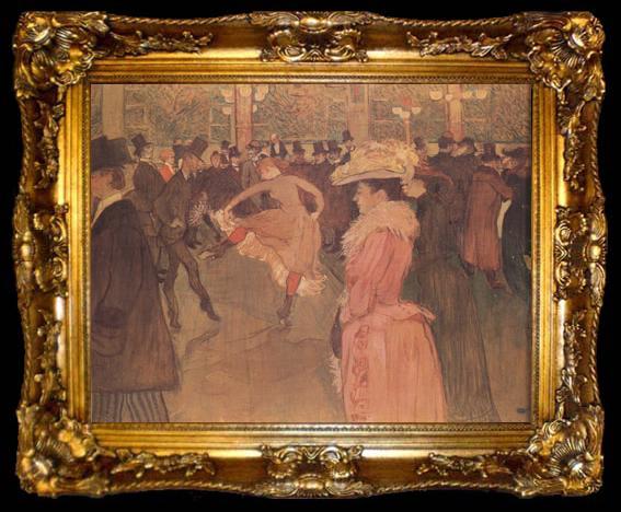 framed  Henri  Toulouse-Lautrec Dance at the Moulin Rouge (nn03), ta009-2